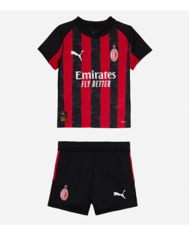AC Milan Maglia Gara Casa Repliche 2025-26 Bambino Maniche Corte
